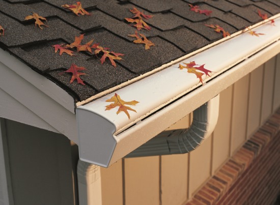 Top corner of house showing the K-Guard Gutter Guard - K-Guard Heartland