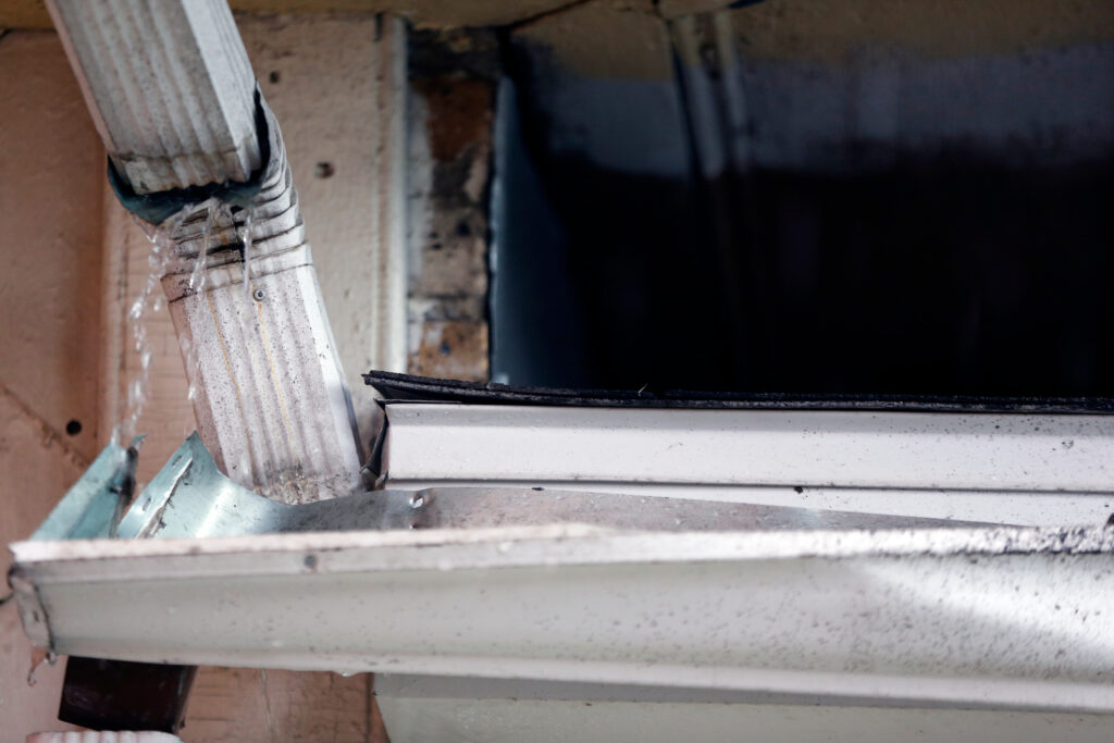Broken House Gutter