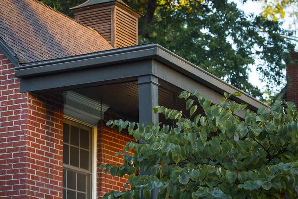 Roof and gutters of a house