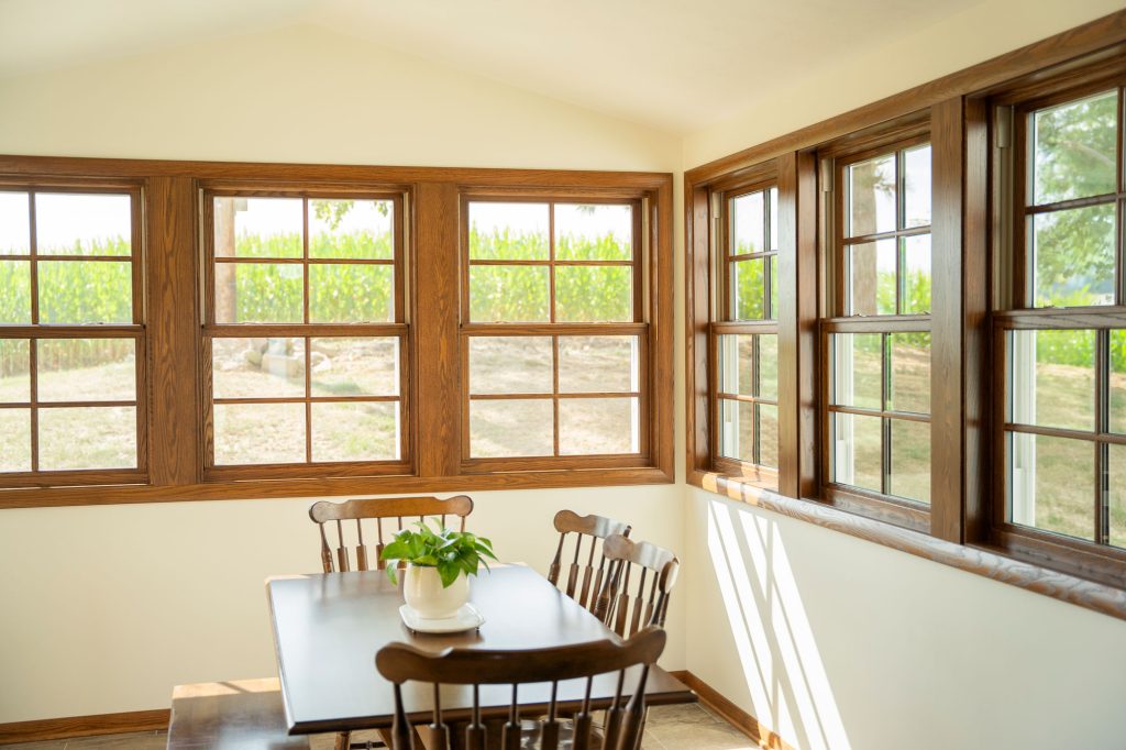 interior view of double hung windows in a kansas city house