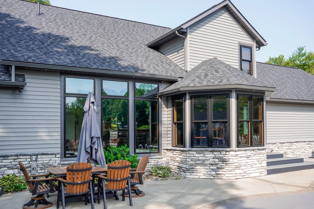 exterior view of picture window in a Kansas City living room