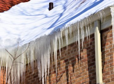 snow-ice on gutter